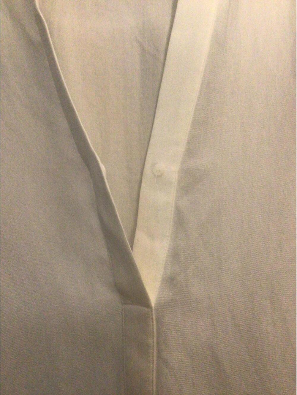 Zara Deep V White Long Sleeve Tunic Size Large - Picture 6 of 11
